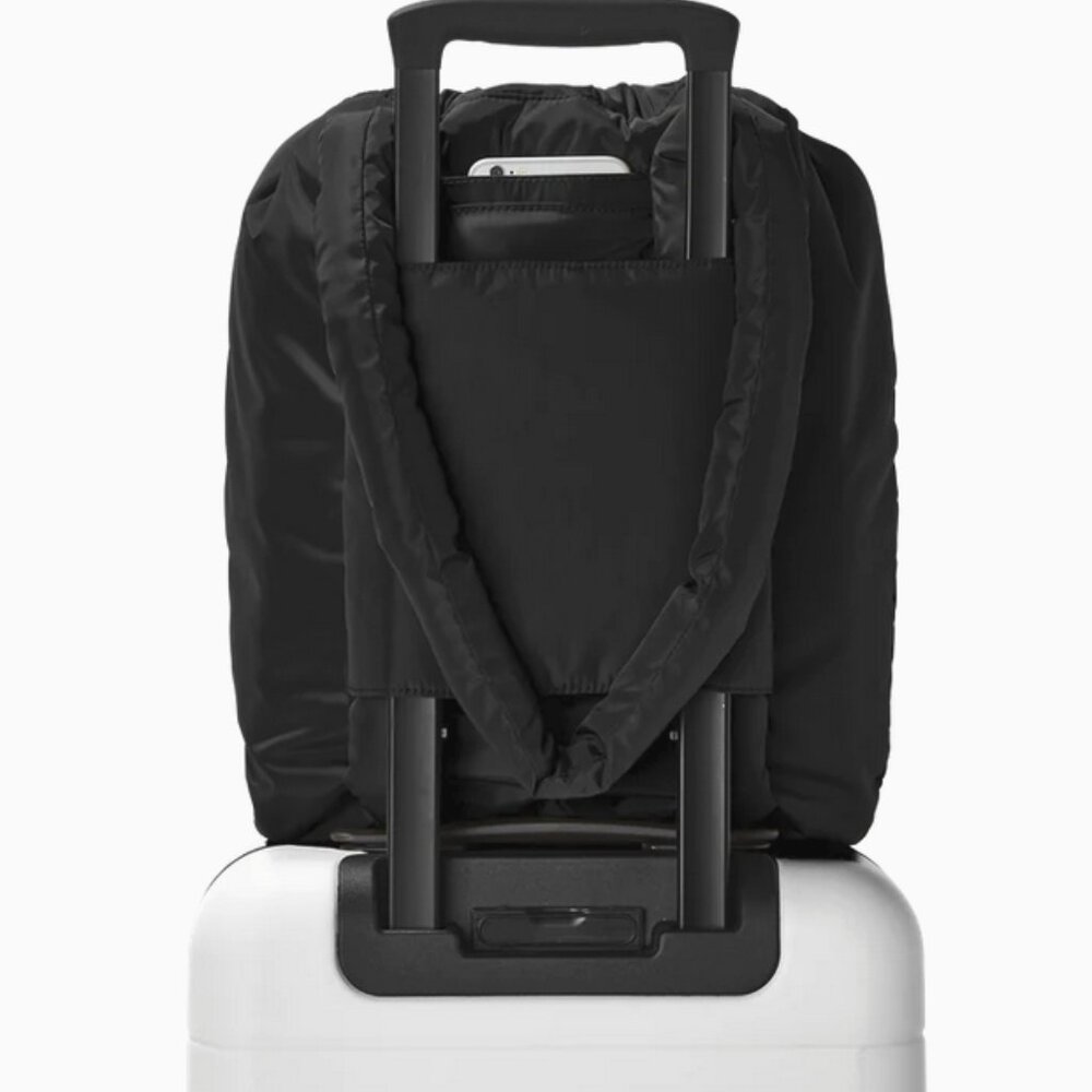 Dagne Dover Black Nylon Tote with Padded Handles - Picture 4 of 9